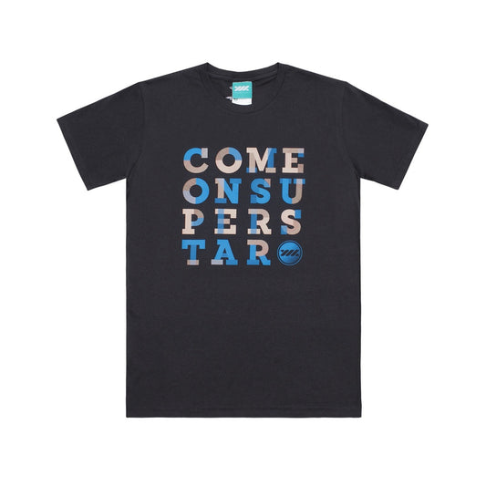 WADEZIG! T-SHIRT - OVERLAP CHARCOAL