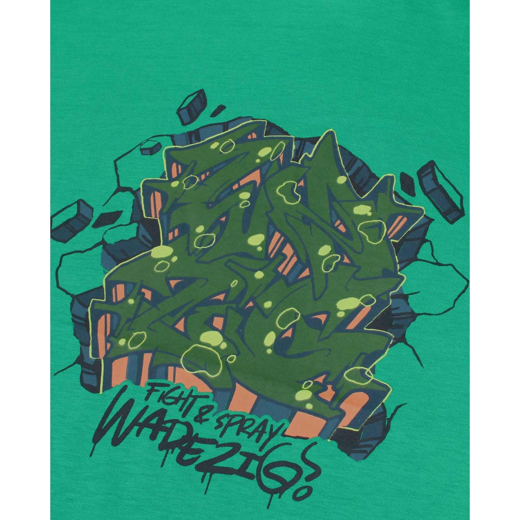 WADEZIG! T-SHIRT - FIGHT AND SPRAY GREEN