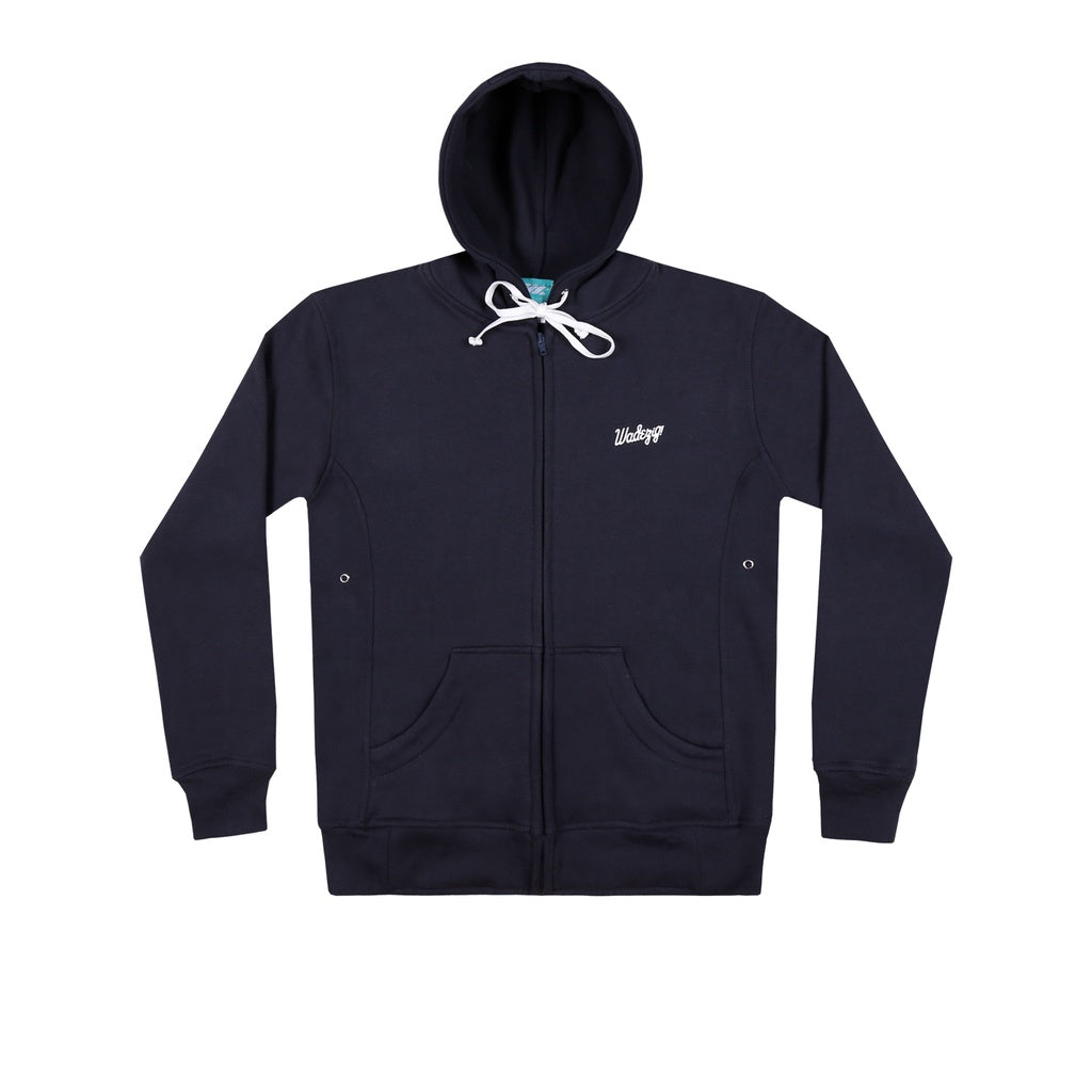 WADEZIG! SWEATER - SCRIPT ZIPPER NAVY